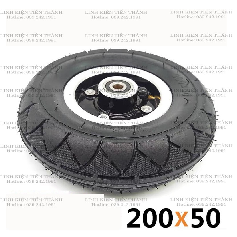 [ Xả Kho Bán Lỗ ] Cụm Bánh Trước Xe Điện Esscoter 8inches 200 x 50