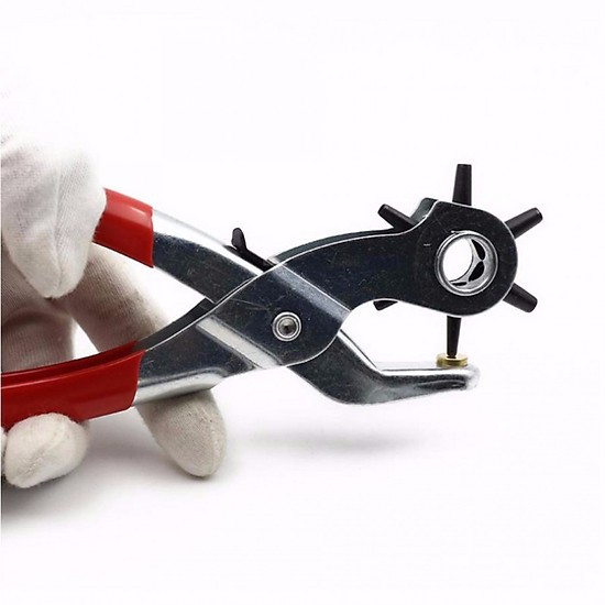 #Kìm Bấm Lỗ CÁN ĐỎ 6 SIZE Hàng Đẹp - Bấm Lỗ Tròn Dây Nịt Thắt Lưng Da, Đồng Hồ