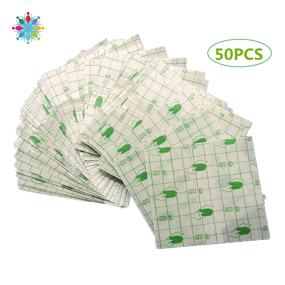 [Hàng mới về] Bộ 50 miếng dán y tế trong suốt không thấm nước 10x12cm