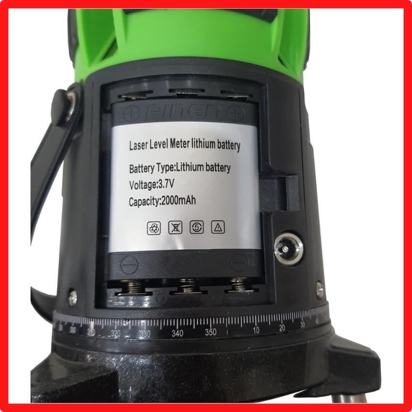 Máy cân bằng laser 5 tia xanh 5100, Máy cân mực, máy bắn cốt có thể dùng pin tiểu | Tặng kèm Sạc + Kính + Chân đỡ 1m
