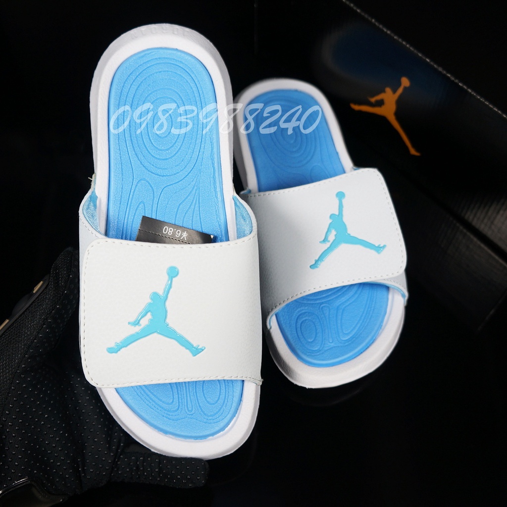 Dép JD Jordan bóng rổ FREE SHIP + hộp hãng + hàng VNXK loại 1.1 unisex hot trend quai ngang dán nam nữ. BH Slippers