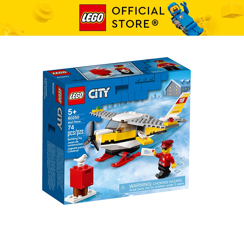 LEGO CITY 60250 Máy Bay Đưa Thư (74 Chi tiết) Bộ gạch đồ chơi lắp ráp giao thông cho trẻ em