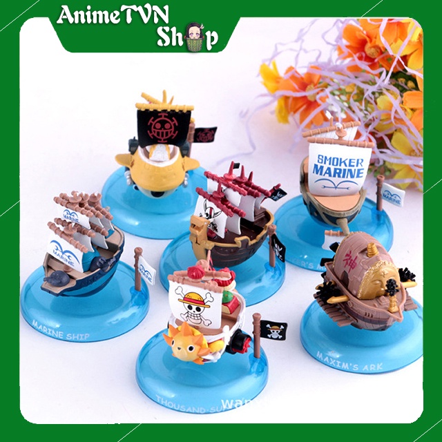 (Có lẻ) Set Combo 6 Mô hình Anime/Manga One Piece (Đảo hải tặc) Mẫu 3 Tàu chiến - Siêu xinh