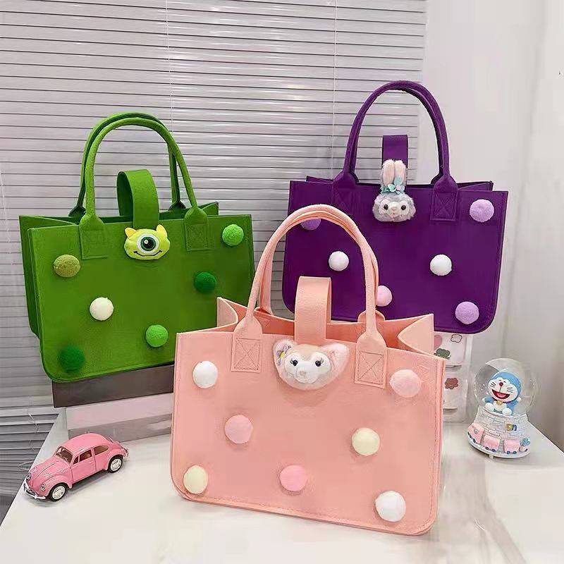 Cute Felt Handbag Cartoon Mummy Bag Hundred Days Banquet Gift Shopping Bag Full Moon Gift Bag 1PJb