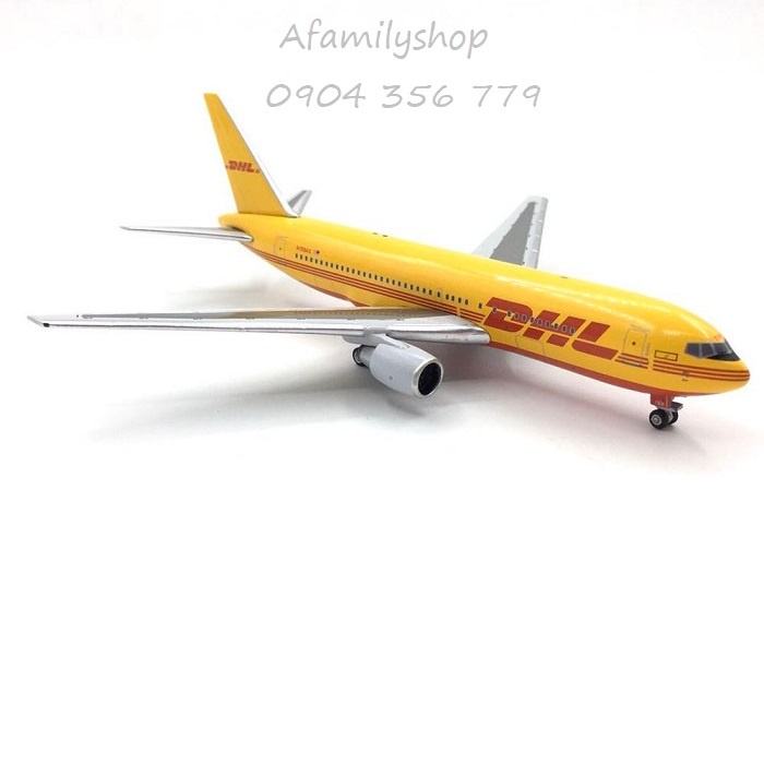 Mô hình máy bay DHL Express Boeing B737 47cm có bánh xe và led