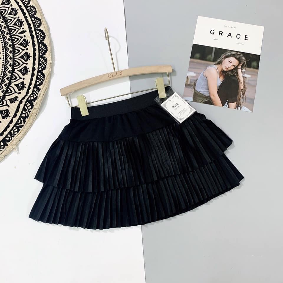 Chân váy xếp li hai tầng lưng cao chất thun hot hit mùa hè 💘7001089💘 | BigBuy360 - bigbuy360.vn