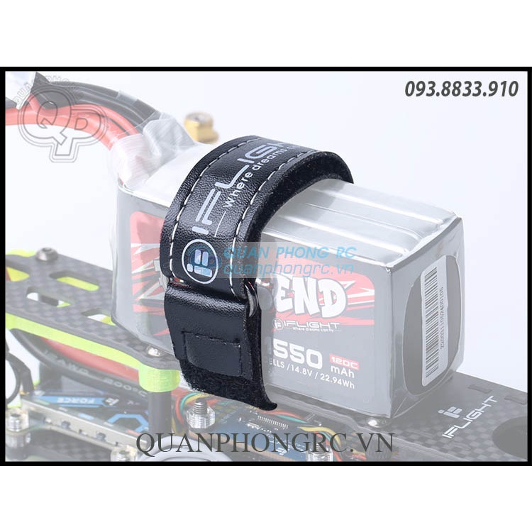 Dây Ràng Pin iFlight Bằng Da Màu Đen 2cm*40cm Battery Strap Black