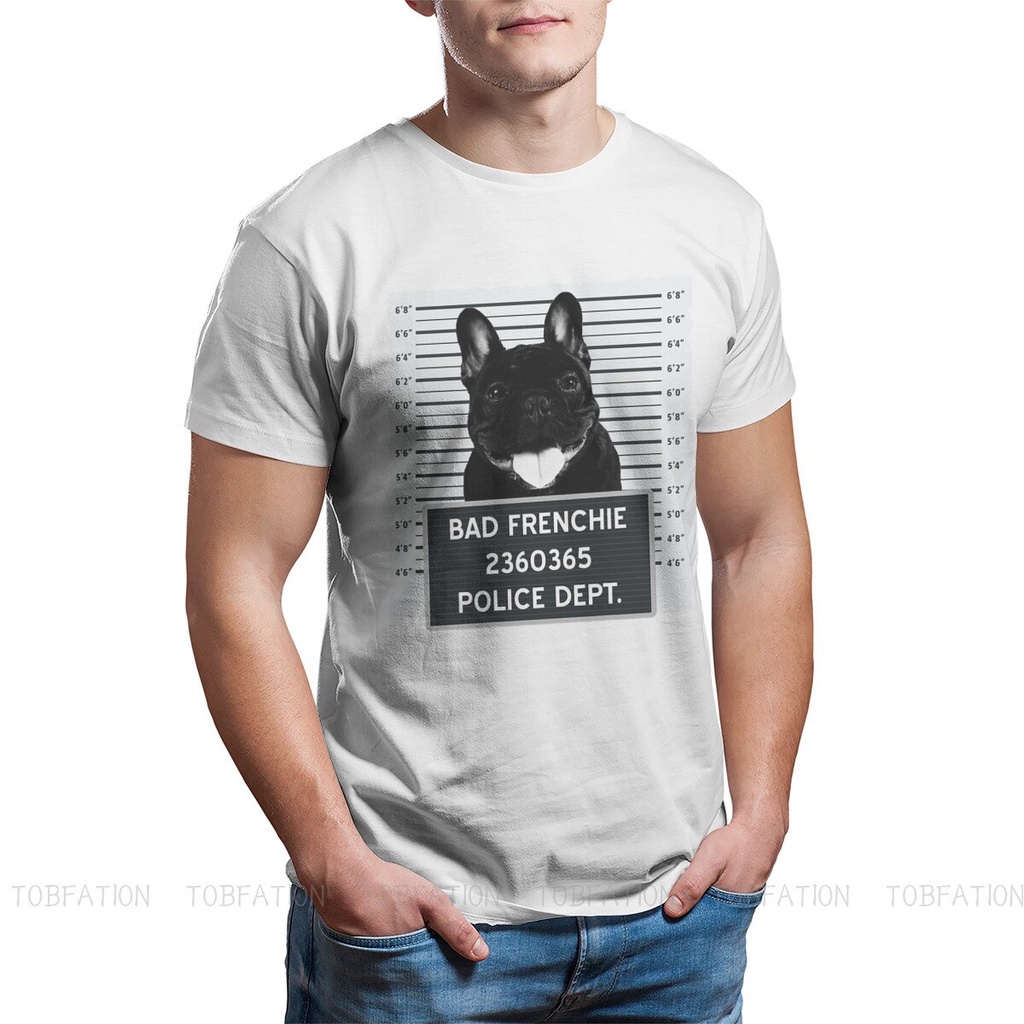 Áo Thun Cặp Đôi In Chữ Mug Man 'S Thirt French Bulldog Cổ Tròn Vải Chất Lượng Cao Làm Quà Tặng Cho Chó Bull Pháp