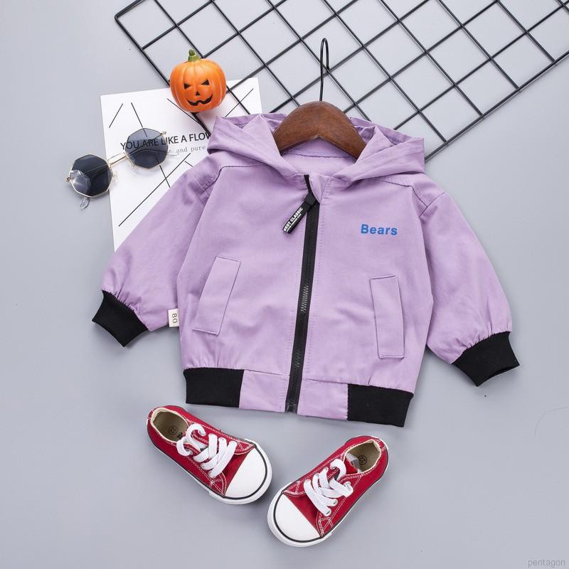 Áo khoác hoodie kéo khóa in chữ cho bé trai