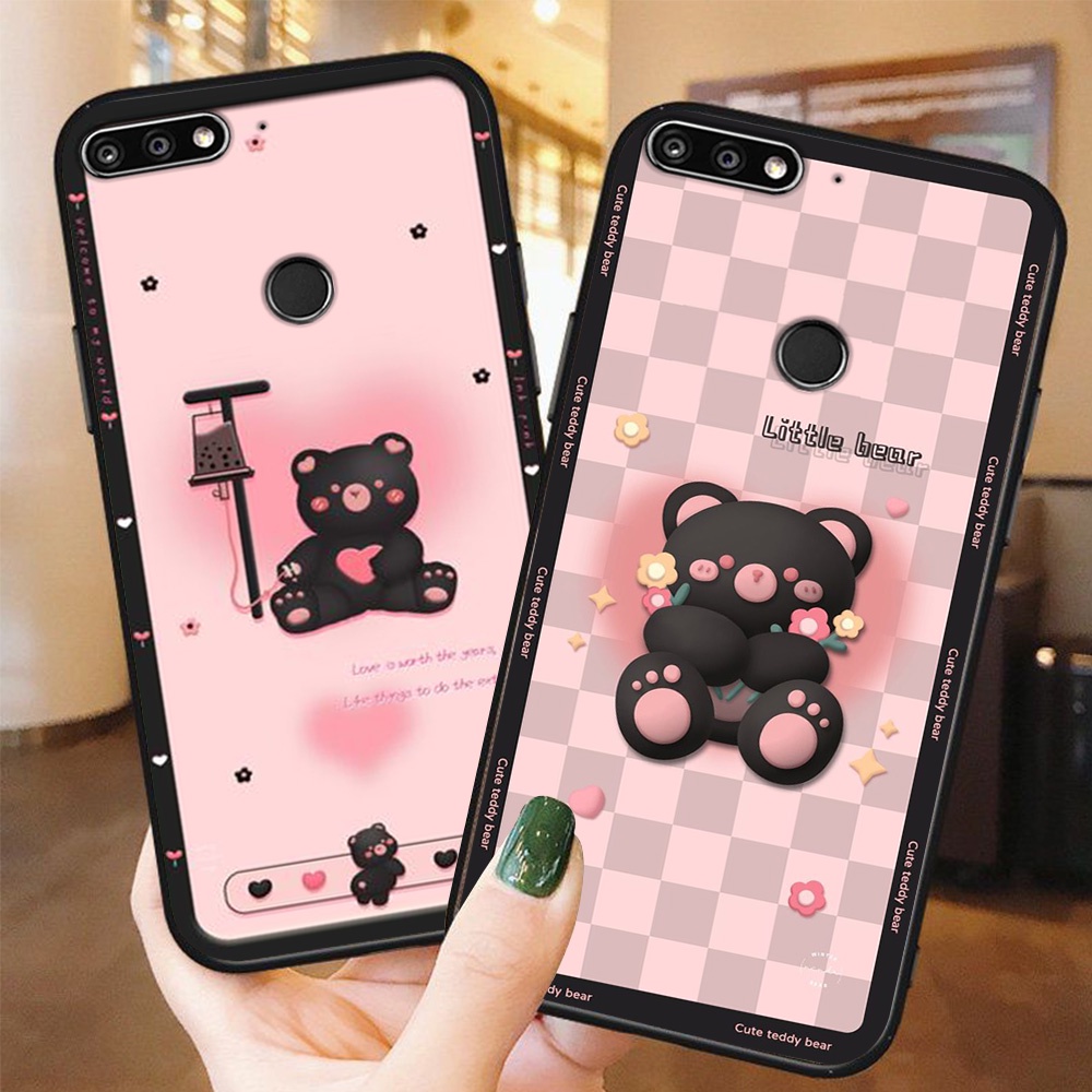 Ốp lưng điện thoại huawei y7 prime 2018 / y7 pro 2018 in hình gấu nâu vô cùng đáng yêu