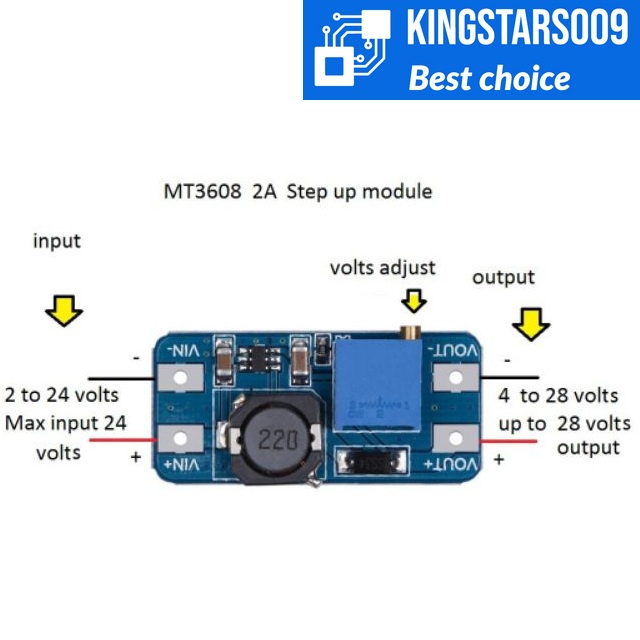 Module tăng áp 2A MT3608