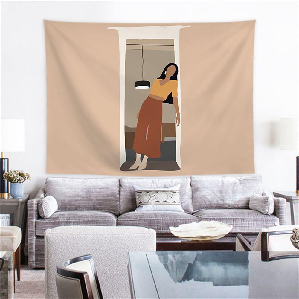 KUNHEV Thảm Vải Treo Tường Trang Trí Phông Nền Kiểu Bắc Âu Dễ Thương