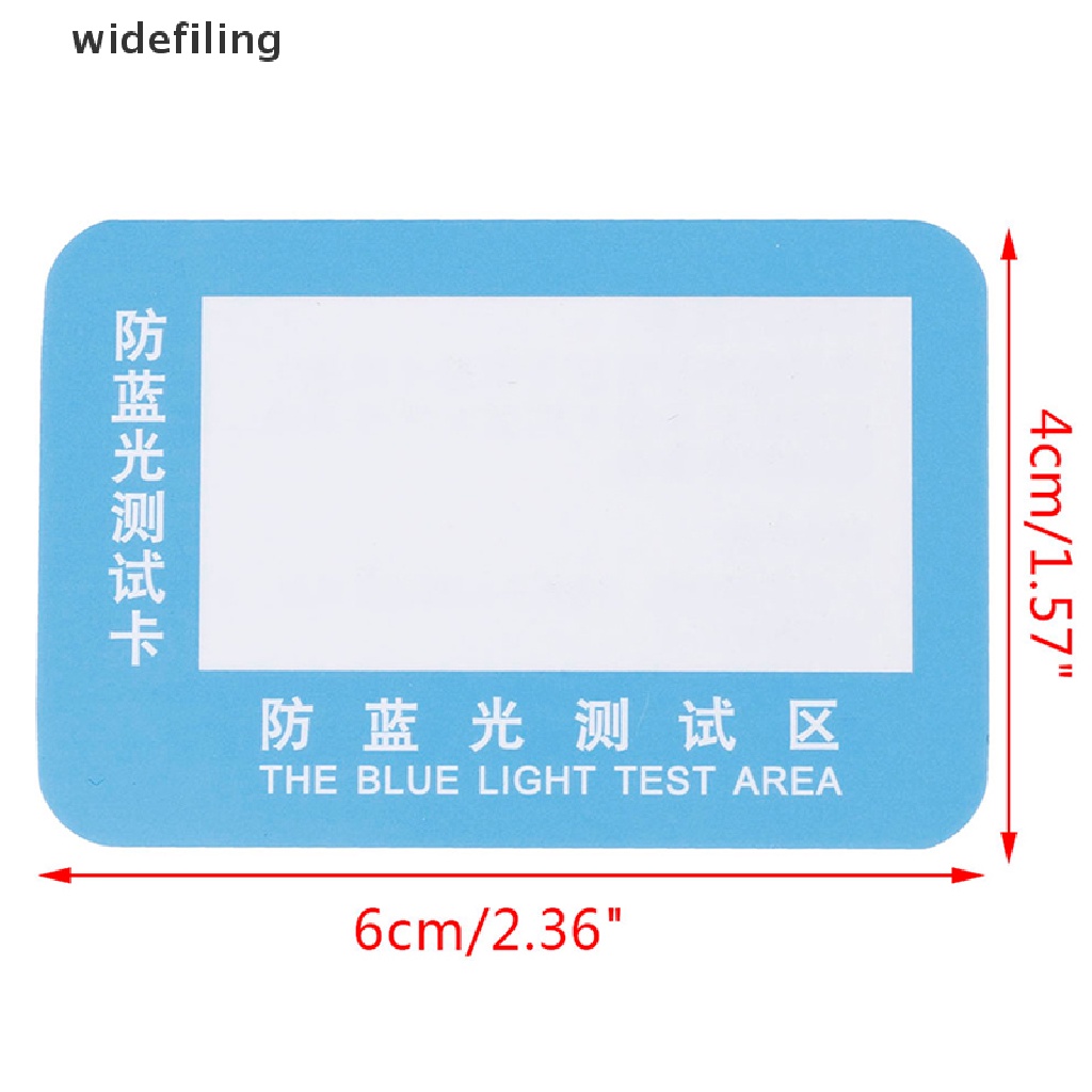 [Hàng mới về] Set 10 thẻ kiểm tra kính chống ánh sáng xanh tái sử dụng tiện lợi