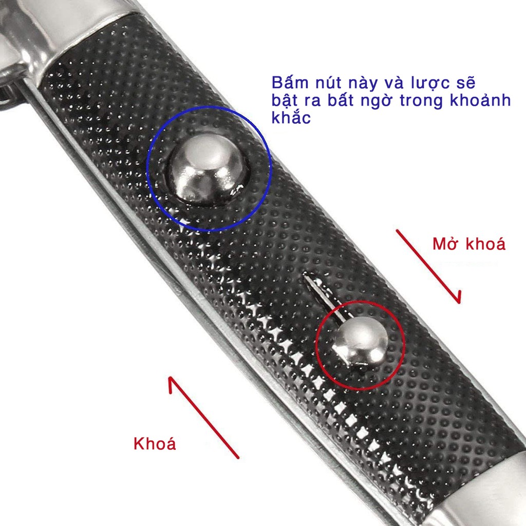 Lược bấm hộp vàng siêu ngầu Switch Blade Comb | Chải Pomade & Sáp