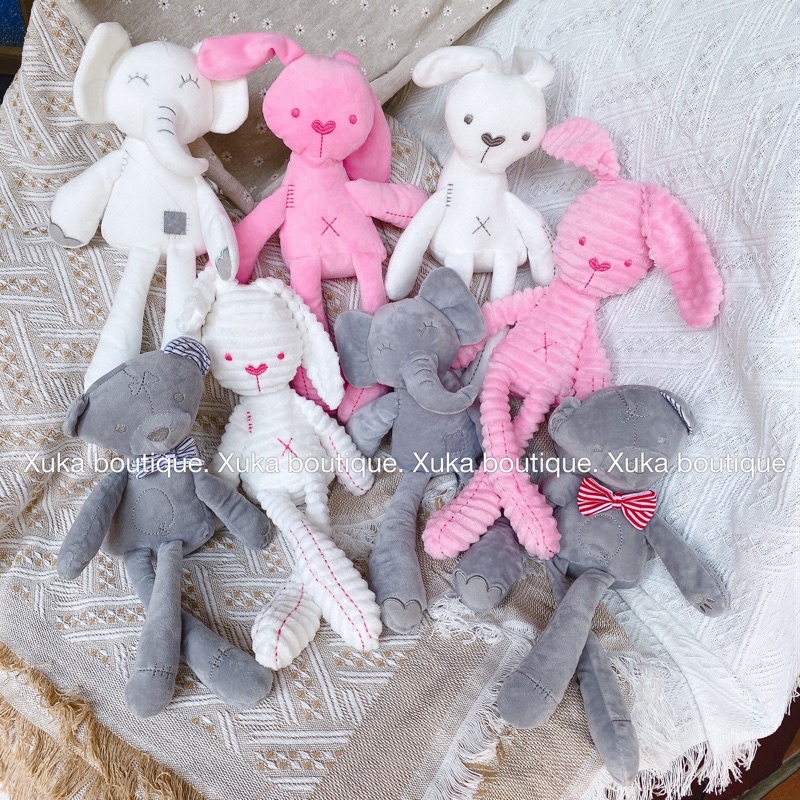 Búp Bê Thỏ Bông - Gấu Bông - Voi Trắng [ DouDou Trấn An Con Ngủ Ngon]