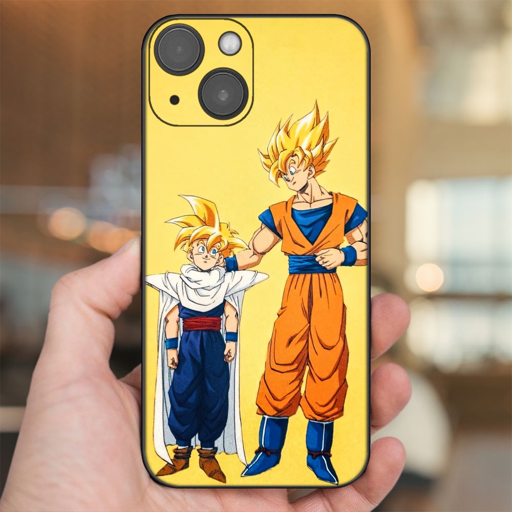 Ốp lưng iPhone 14 dẻo đen cạnh vuông in hình Gohan Dragon Ball