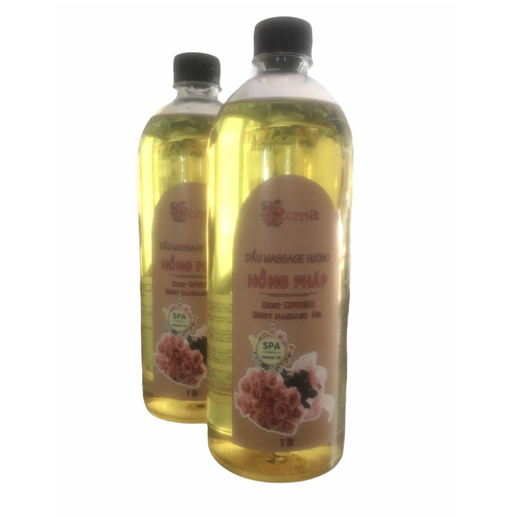 Dầu Massage Body Hương Hoa Hồng Pháp ACENA 1000ml Trơn Tay, Mùi Thơm Thư Giãn Dễ Chịu, Chất Lượng Chuẩn Spa 5 Sao