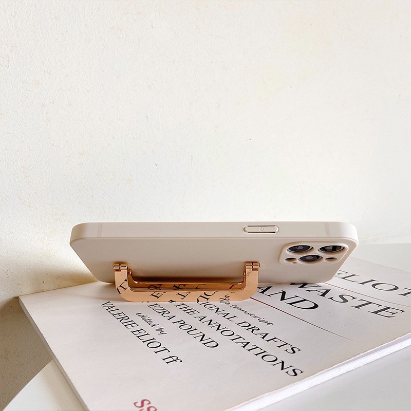 Ốp Điện Thoại Mềm Có Giá Đỡ Kim Loại Cho iphone14pro 13 12 11 xsmax xr 7 / 8plus se2020 6s 15promax
