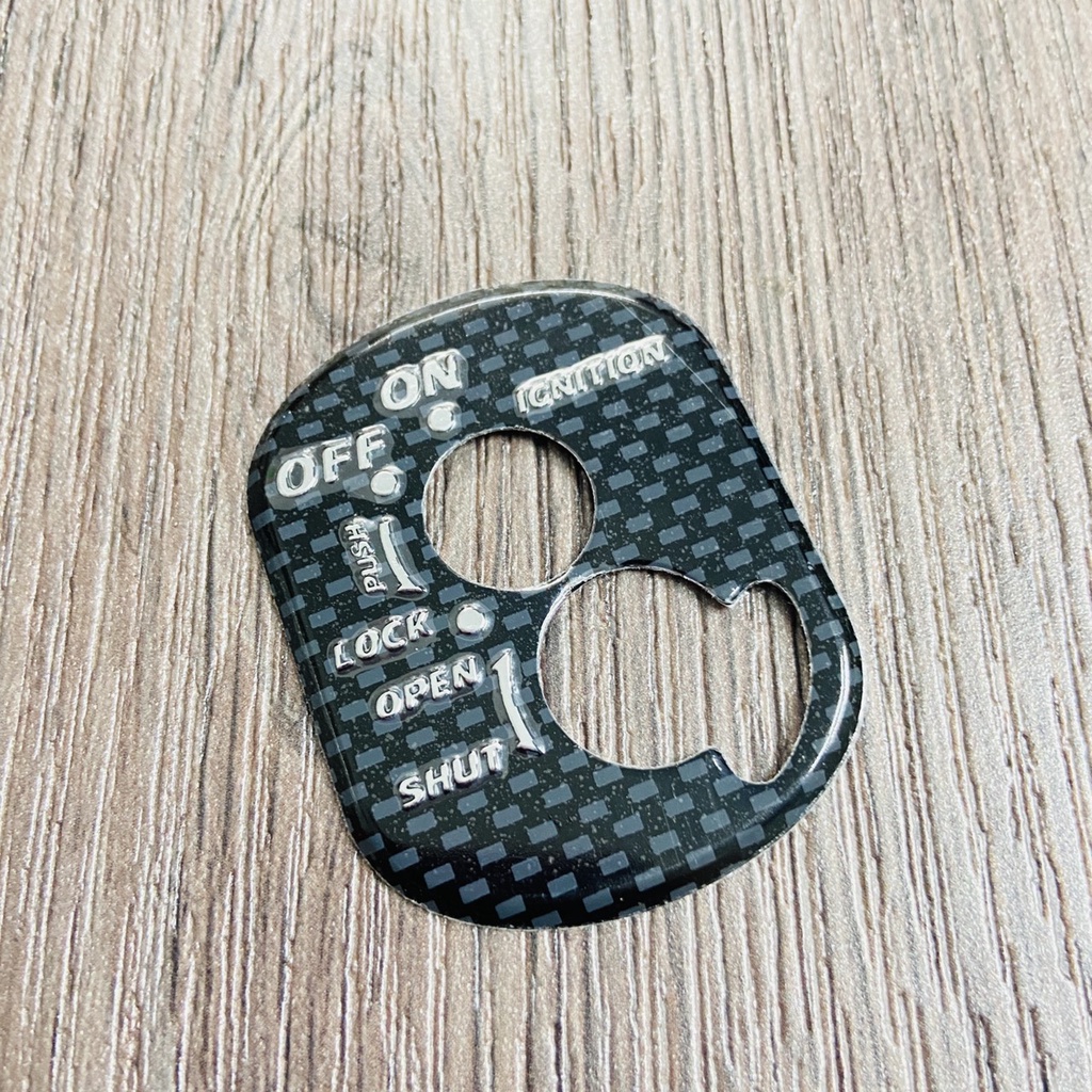 Miếng dán ổ khoá, ốp ổ khoá Nhôm keo dán 3M sử dụng cho xe WAVE RS, WAVE S, WAVE S110, WAVE BLADE trang trí xe máy