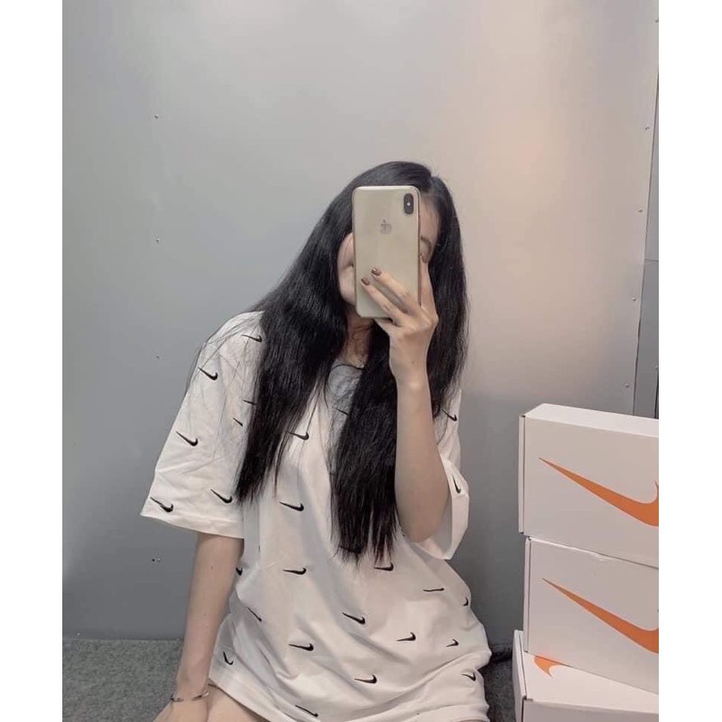 [Mã FAGREEN245 giảm 10% tối đa 30K đơn 99K] [CÓ CLIP] Áo thun Swoosh Logo thêu form auth hàng cao cấp 💙