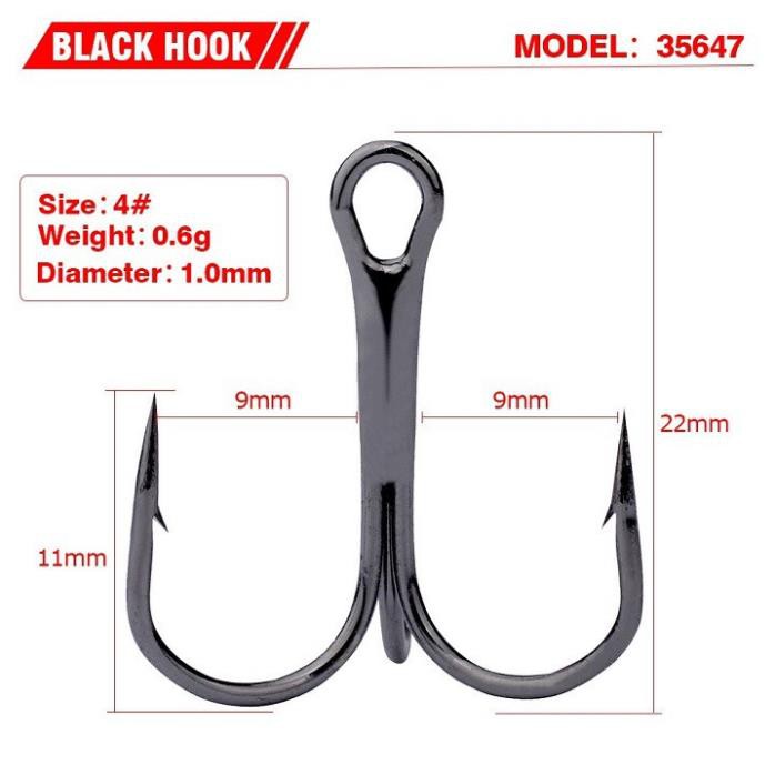 Combo 7Lưỡi 3 Tiêu Lưỡi Câu Cá Có Ngạnh Lưỡi Câu Lure Thép Không Gỉ LC3 đồ câu FISHING_HD