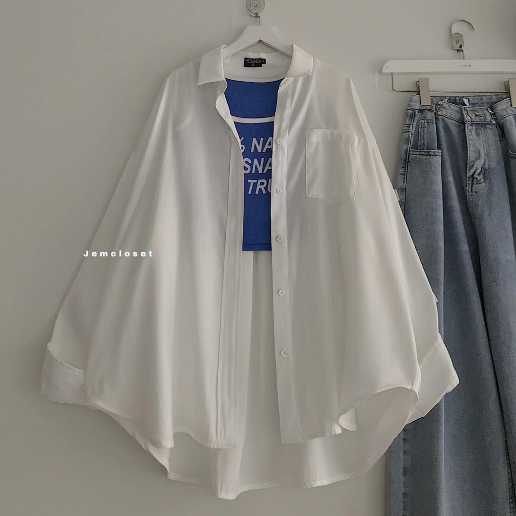 Áo Sơ Mi Nữ Form Rộng Tay Dài JEM CLOSET Nhiều Màu Tone Da ROCES 10385