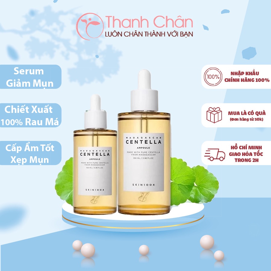 Tinh Chất Rau Má Ngừa Mụn Skin1004 Madagascar Centella Asiatica 100 Ampoule 55ml và 100ml