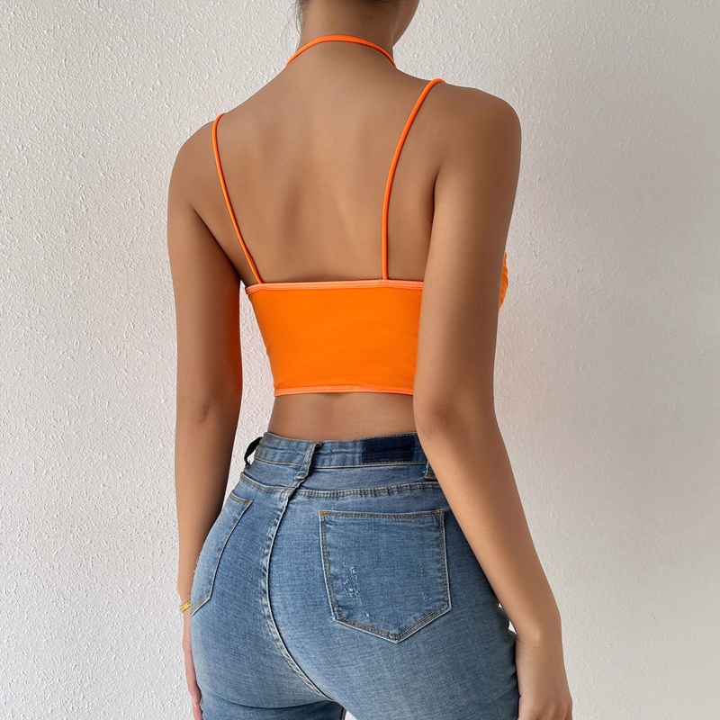 Áo Croptop Lưới Cổ Yếm Gợi Cảm Cho Nữ
