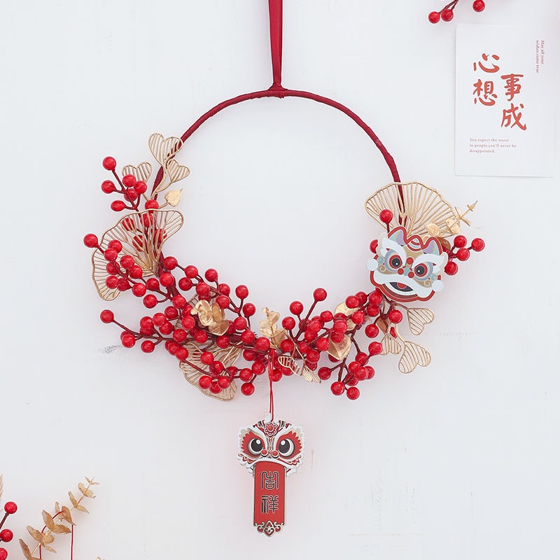 (25-30cm) Vòng handmade decor treo tường trang trí nhà cửa, trang trí Tết, trang trí năm mới
