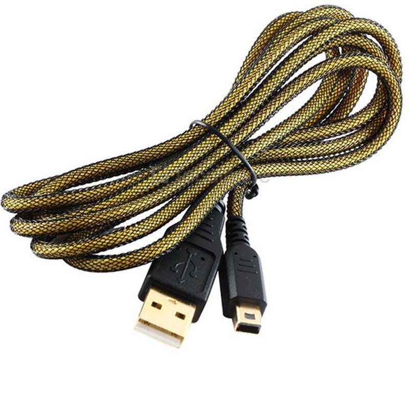 Dây usb nintendo dsi 2ds 3ds new 3ds new 3ds xl dây sạc Usb 3DS DSI New3DS...hàng xịn cáp mạ vàng dây bọc dù