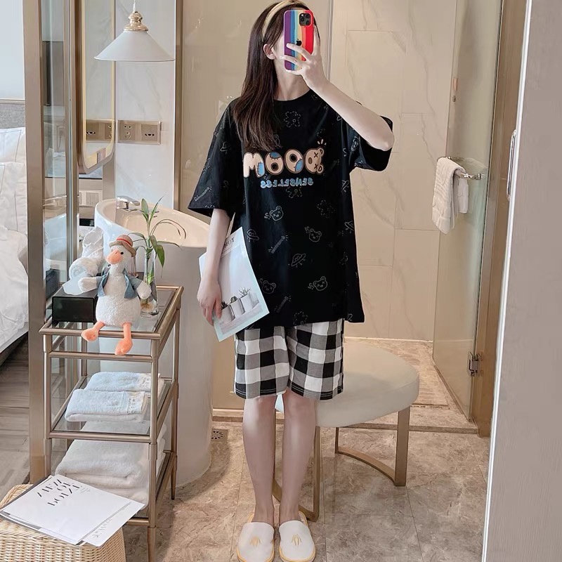 Đồ mặc nhà Bigsize nữ họa tiết dễ thương cotton BC25