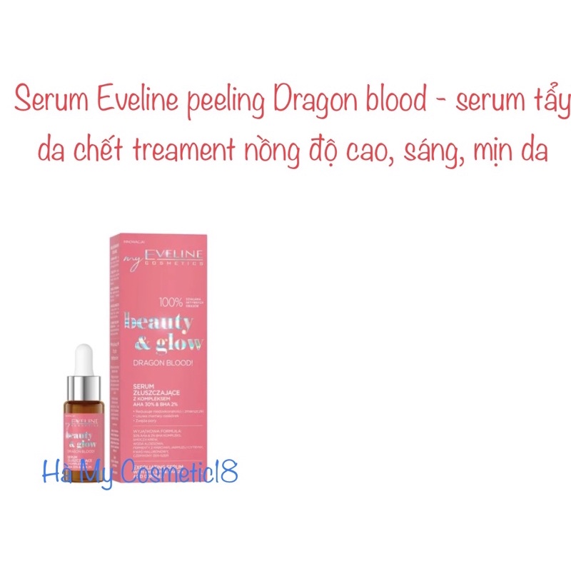 Serum Eveline peeling Dragon blood - serum tẩy da chết treament nồng độ cao, sáng, mịn da