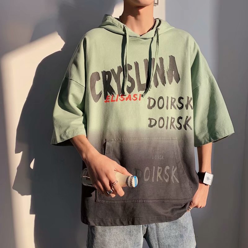 Real shot new letter printing comfortable fashion front pocket stitching design casual hoodie | BigBuy360 - bigbuy360.vn