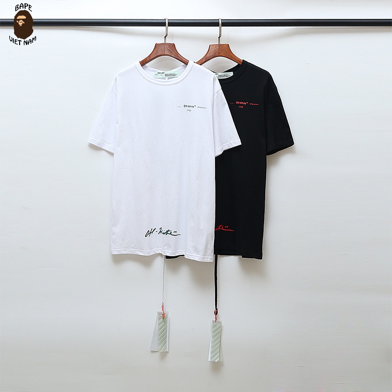 Áo thun Off White, Áo tee Off White SS2022, chất liệu Cotton, 2 màu đen, trắng BapeVN