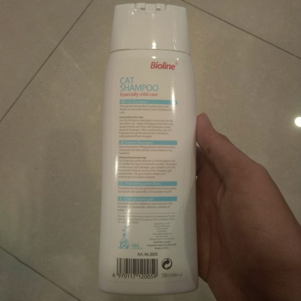 Sữa tắm Bioline cho mèo lớn 250ml