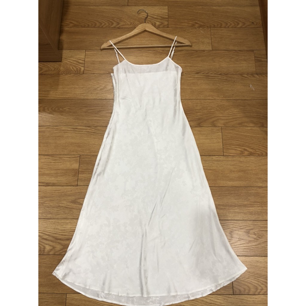 Váy lụa trắng - Midi satin Dress "white"