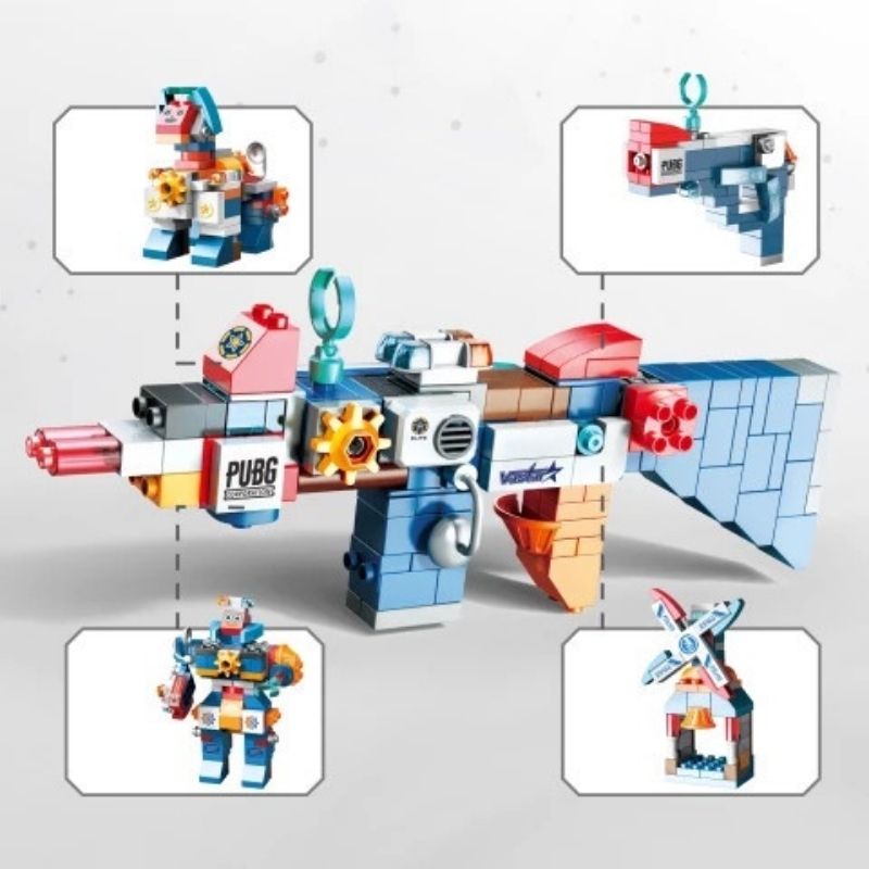 Đồ chơi lắp ráp cho bé trai bộ ghép hình 130 chi tiết xếp nhiều hình khác nhau BBTOYS 92