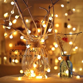 Dây đèn led bóng tròn 3m dùng pin
