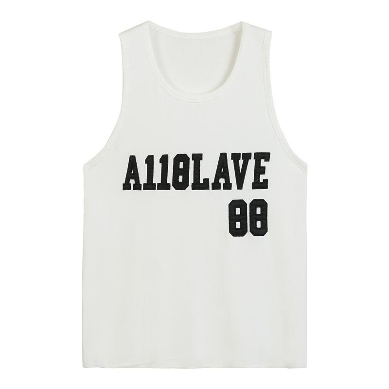 ▽♙✱Áo Thun Sát Nách 100% Cotton Nguyên Chất Thêu Họa Tiết Retro Thời Trang Mùa Hè Cho Nữ