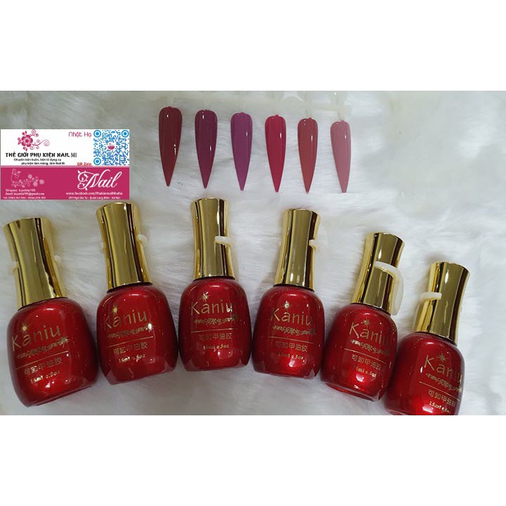 Sơn Gel Kaniu màu Vỏ Đỗ - sét 6 Màu