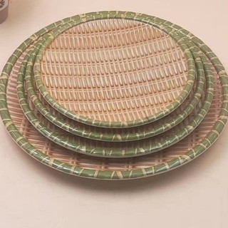 Đĩa Phíp giả tre đan - Mẹt đựng đồ ăn