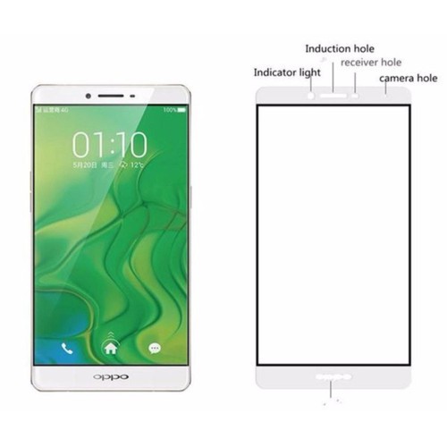 Kính cường lực oppo R9,oppo F1 plus full màn.