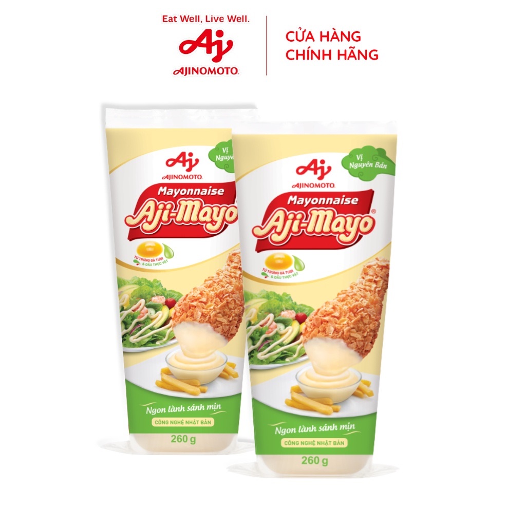 Combo 2 tuýp Xốt Mayonnaise Aji-mayo (260g/ tuýp)