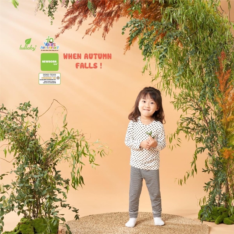 [ LULLABY 2022 ] Bộ dài tay Bé Gái/ Bé Trai chất liệu Bambo (9m-4y)