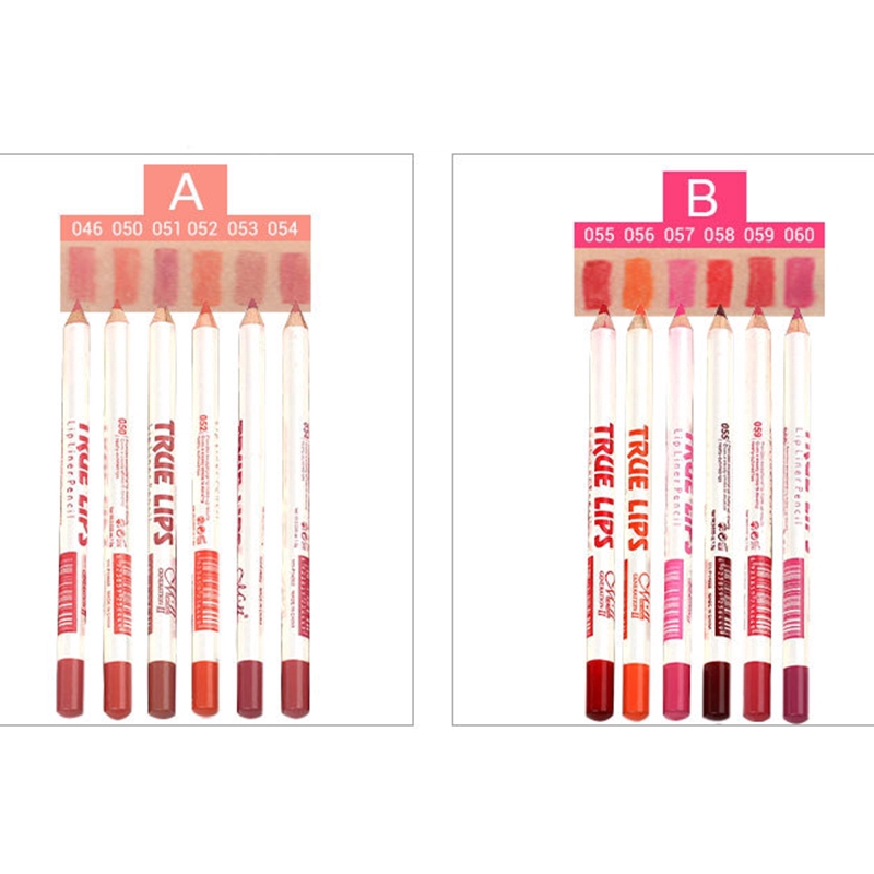 [Hàng mới về] Set 6 chì kẻ môi dành cho nữ trang điểm lâu trôi chuyên nghiệp