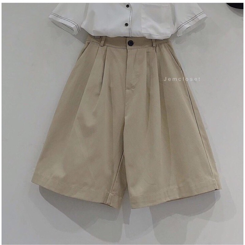 Quần đùi kaki thụng trơn LC | BigBuy360 - bigbuy360.vn