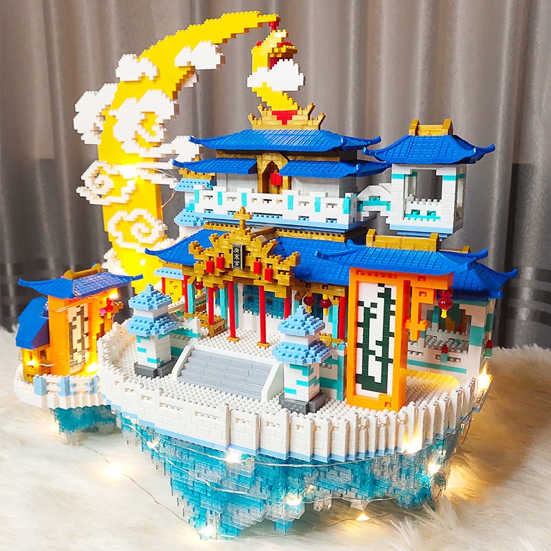 ✉Tương thích với các khối xây dựng Lego để lắp ráp đồ chơi hạt nhỏ khó xây dựng lâu đài Cung điện Quảng Sơn