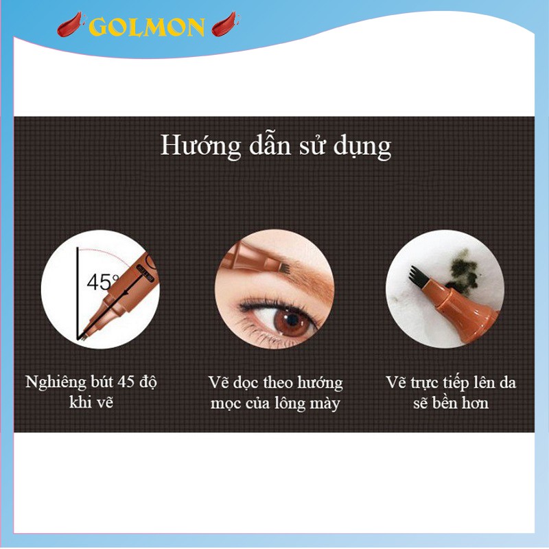 Bút chì kẻ lông mày phẩy sợi 4D MKING PRETTY chống nước siêu lâu trôi GOLMON | BigBuy360 - bigbuy360.vn