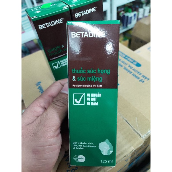 Betadine súc miệng họng 125 ml