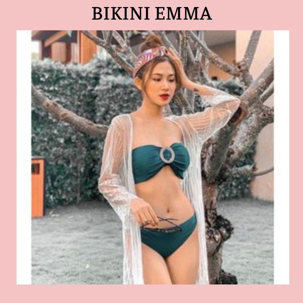 Bikini 2 mảnh khoen đá loại 1 (hình thật)